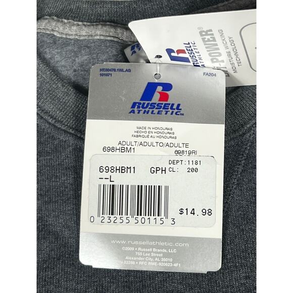 New Vintage Russell Athletic crewneck sweatshirt Men Sz L Large NWT Y2K DS - Picture 6 of 12